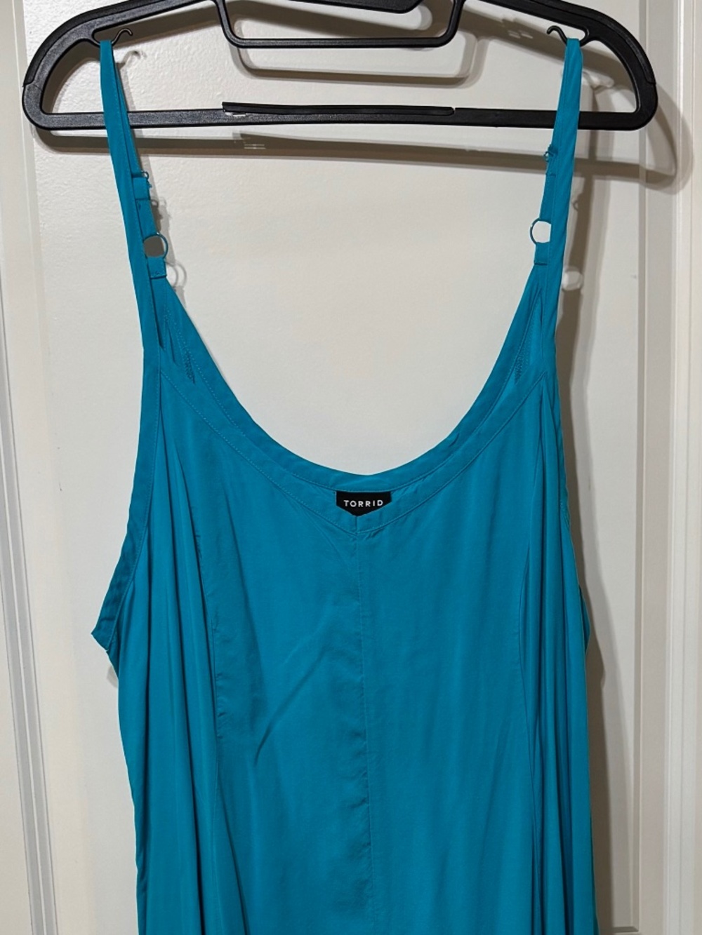 Torrid Size 2 Teal Wide Leg Jumpsuit Adjustable Straps